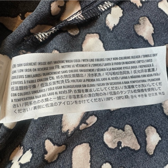 Abercrombie & Fitch Long Sleeve Black Patterned Corset Mini Dress - Picture 6 of 7